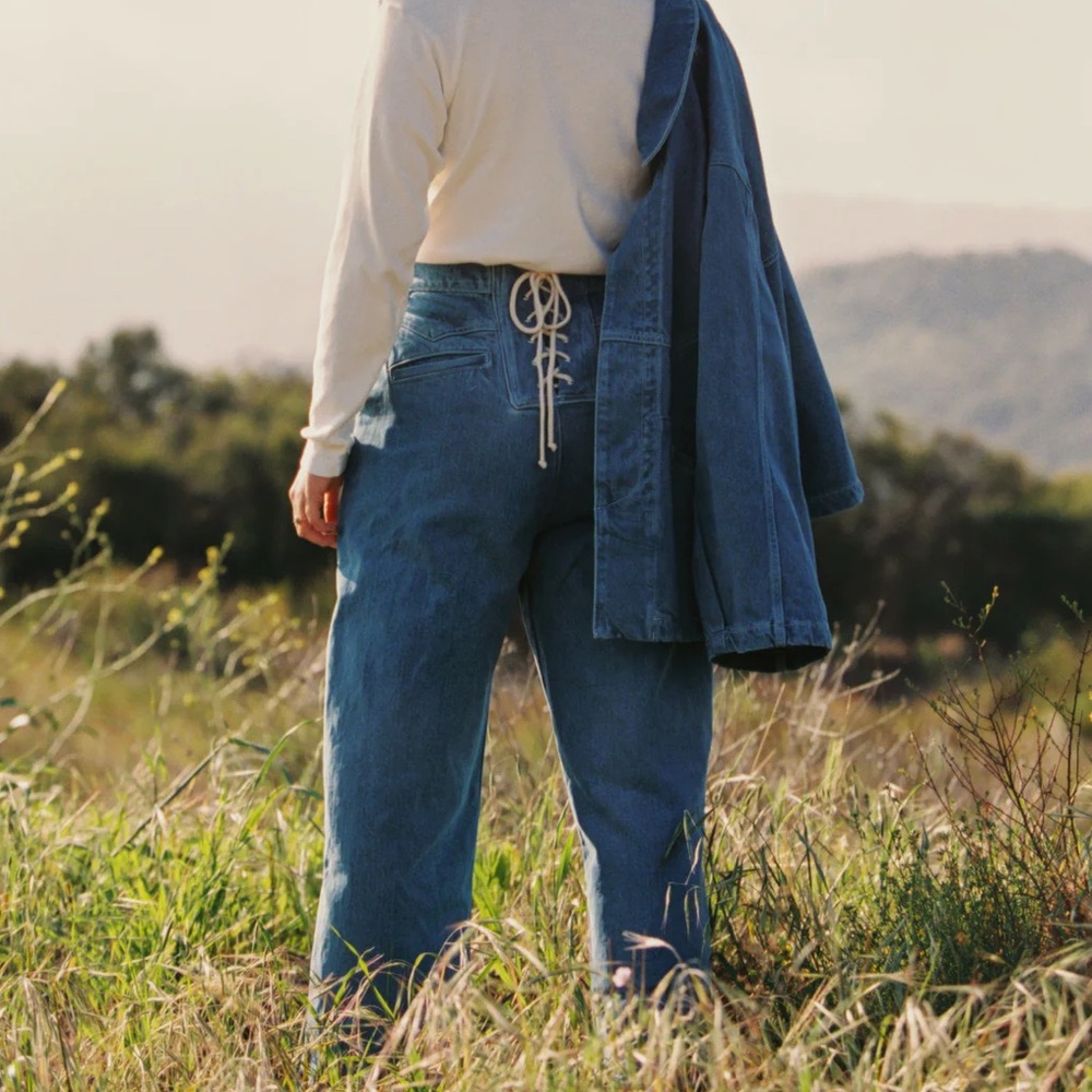 Rudy Jude Lace Back Big Jean - Pale Indigo - Picture 2 of 5